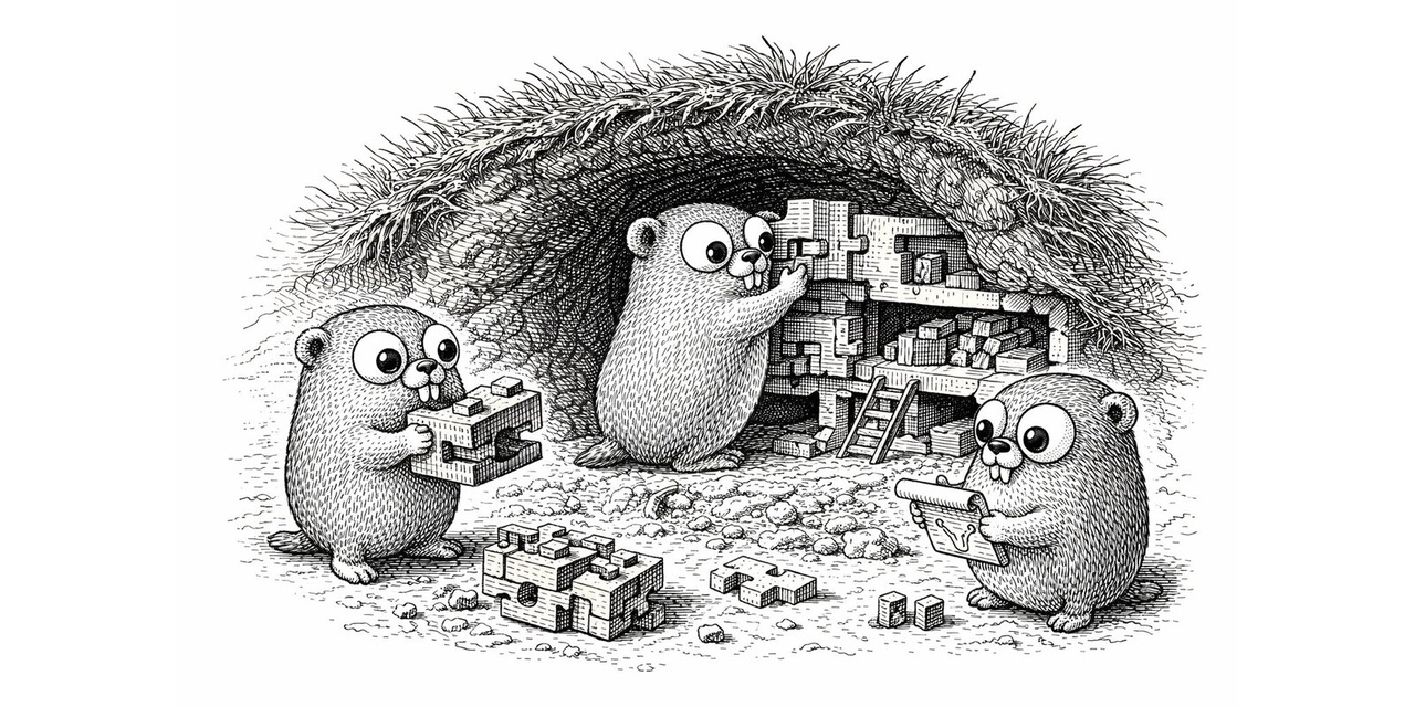Burrow — Go gophers building a modular burrow